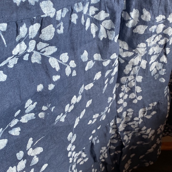 Luisa Perla NWT Made In Italy Sleeveless Button Back 100% Linen Midi Dress Small - Picture 6 of 12